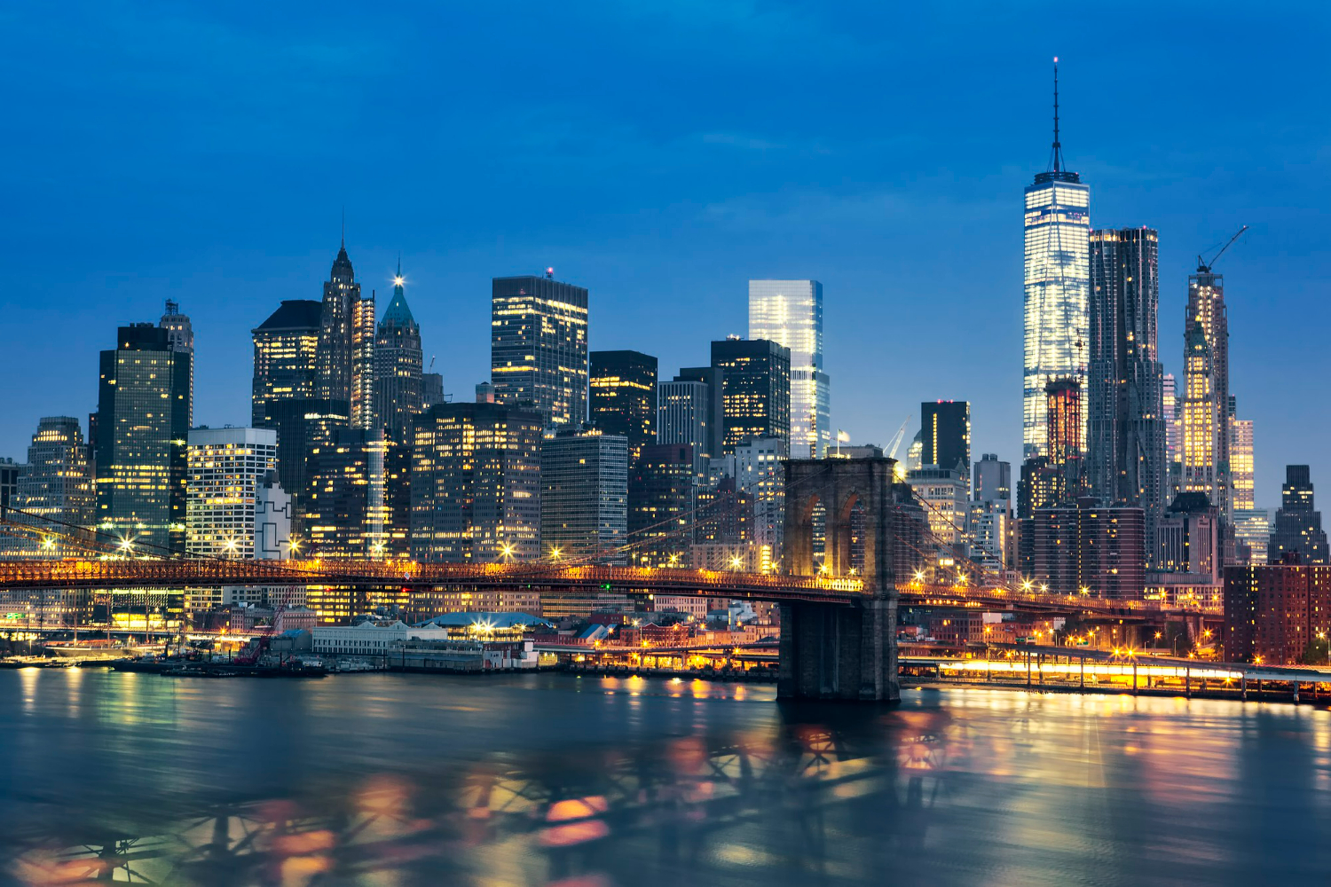 vue de new york de nuit