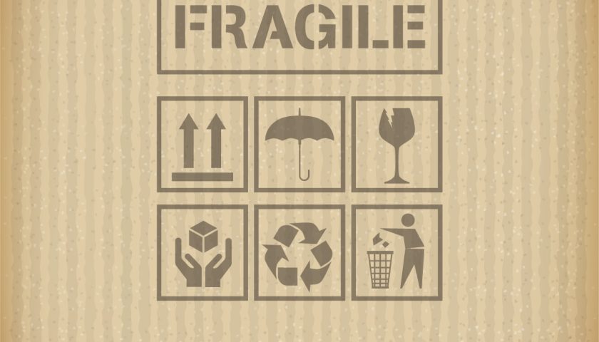 un emballage fragile
