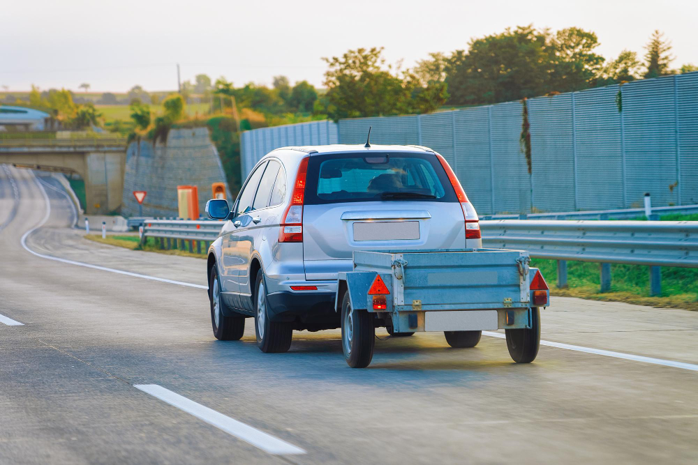 voiture avec une remorque