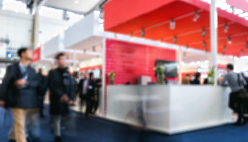 un stand sur un salon professionnel